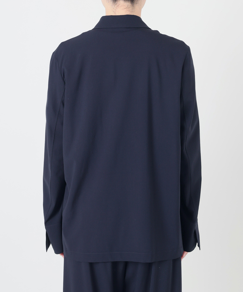 Deuxieme Classe（ドゥーズィエムクラス）の「SPWOOL シャツジャケット（テーラードジャケット・レディース・モカ/ネイビー・FREE）」の20枚目の写真