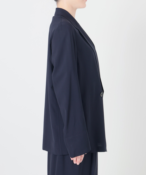 Deuxieme Classe（ドゥーズィエムクラス）の「SPWOOL シャツジャケット（テーラードジャケット・レディース・モカ/ネイビー・FREE）」の21枚目の写真