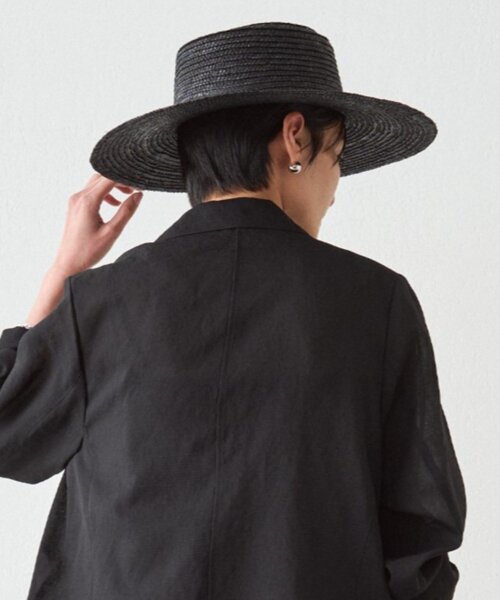 LOUNGEDRESS（ラウンジドレス）の「【GALENA/ガレナ】ストローハット（ハット・レディース・ブラック・FREE）」の3枚目の写真