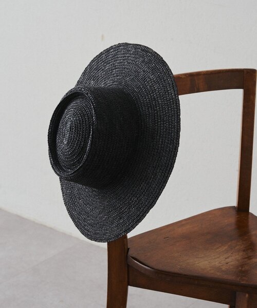 LOUNGEDRESS（ラウンジドレス）の「【GALENA/ガレナ】ストローハット（ハット・レディース・ブラック・FREE）」の4枚目の写真