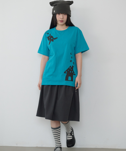 BAUF（バウフ）の「タートルハウスTシャツ [アクア]（Tシャツ/カットソー・レディース・その他・FREE）」の2枚目の写真