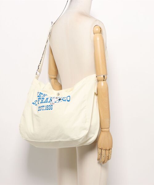 BEN DAVIS(ベンデイビス)の「NEWS PAPER BAG/ニュースペーパーバッグ(メッセンジャーバッグ・メンズ・インディゴブルー/ベージュ系その他2/ベージュ系その他3・FREE)」の7枚目の写真