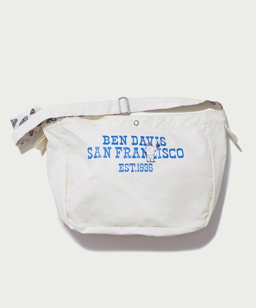 BEN DAVIS(ベンデイビス)の「NEWS PAPER BAG/ニュースペーパーバッグ(メッセンジャーバッグ・メンズ・インディゴブルー/ベージュ系その他2/ベージュ系その他3・FREE)」の3枚目の写真