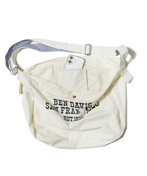 BEN DAVIS(ベンデイビス)の「NEWS PAPER BAG/ニュースペーパーバッグ(メッセンジャーバッグ・メンズ・インディゴブルー/ベージュ系その他2/ベージュ系その他3・FREE)」の16枚目の写真