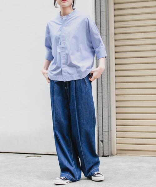 FORK&SPOON（フォークアンドスプーン）の「FORK&SPOON　綿麻デニムパンツ（デニムパンツ・レディース・ワンウォッシュ/ブルー系その他・2/1）」の7枚目の写真