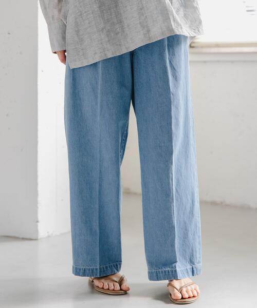 FORK&SPOON（フォークアンドスプーン）の「FORK&SPOON　綿麻デニムパンツ（デニムパンツ・レディース・ワンウォッシュ/ブルー系その他・2/1）」の15枚目の写真