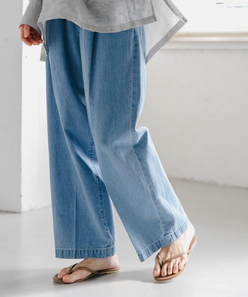 FORK&SPOON（フォークアンドスプーン）の「FORK&SPOON　綿麻デニムパンツ（デニムパンツ・レディース・ワンウォッシュ/ブルー系その他・2/1）」の16枚目の写真