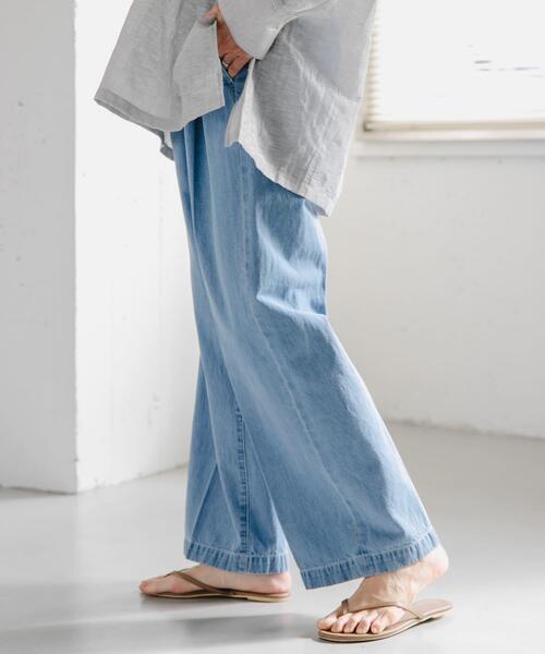 FORK&SPOON（フォークアンドスプーン）の「FORK&SPOON　綿麻デニムパンツ（デニムパンツ・レディース・ワンウォッシュ/ブルー系その他・2/1）」の17枚目の写真