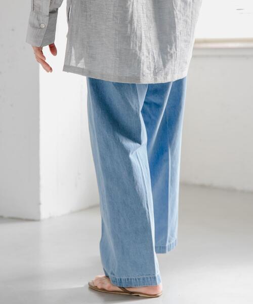 FORK&SPOON（フォークアンドスプーン）の「FORK&SPOON　綿麻デニムパンツ（デニムパンツ・レディース・ワンウォッシュ/ブルー系その他・2/1）」の18枚目の写真