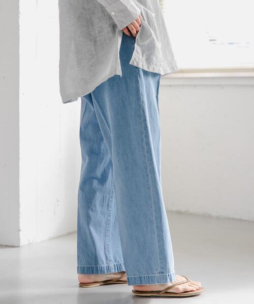 FORK&SPOON（フォークアンドスプーン）の「FORK&SPOON　綿麻デニムパンツ（デニムパンツ・レディース・ワンウォッシュ/ブルー系その他・2/1）」の22枚目の写真