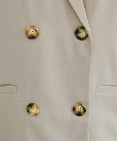 nissen（ニッセン）の「半袖ダブルテーラードジャケット（テーラードジャケット・レディース・グレイッシュベージュ/ブラウン/ブラック・S/M/L/LL）」の14枚目の写真