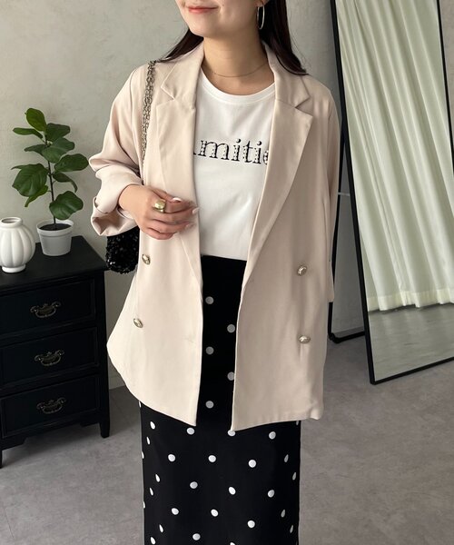 prose verse（プロズヴェール）の「金ボタンテーラードジャケット（テーラードジャケット・レディース・ピンク/ネイビー/ライトベージュ・LARGE/MEDIUM）」の10枚目の写真