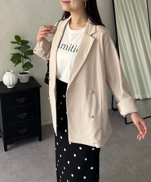 prose verse（プロズヴェール）の「金ボタンテーラードジャケット（テーラードジャケット・レディース・ピンク/ネイビー/ライトベージュ・LARGE/MEDIUM）」の11枚目の写真