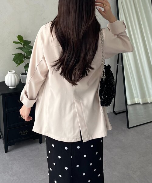 prose verse（プロズヴェール）の「金ボタンテーラードジャケット（テーラードジャケット・レディース・ピンク/ネイビー/ライトベージュ・LARGE/MEDIUM）」の14枚目の写真