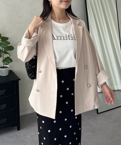 prose verse（プロズヴェール）の「金ボタンテーラードジャケット（テーラードジャケット・レディース・ピンク/ネイビー/ライトベージュ・LARGE/MEDIUM）」の17枚目の写真