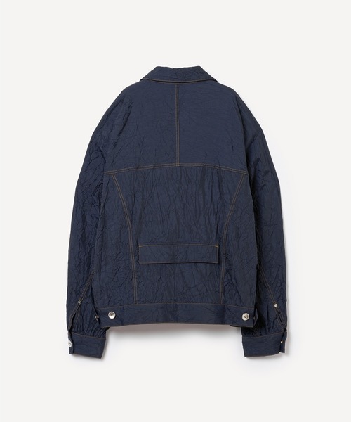 YDOT（ワイドット）の「【YDOT】WRINKLE NYLON TT JACKET（ナイロンジャケット・メンズ・ネイビー/ダークグレー・M/L）」の3枚目の写真
