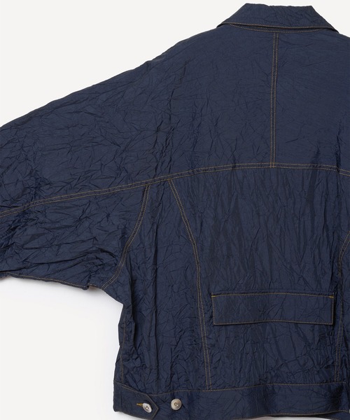 YDOT（ワイドット）の「【YDOT】WRINKLE NYLON TT JACKET（ナイロンジャケット・メンズ・ネイビー/ダークグレー・M/L）」の5枚目の写真