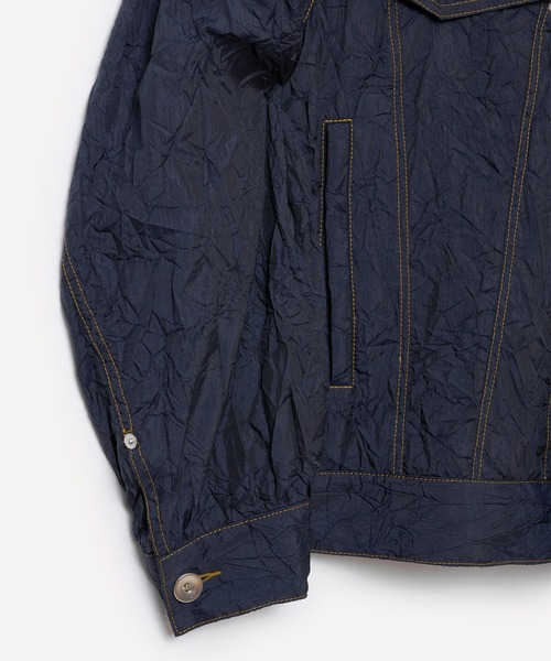 YDOT（ワイドット）の「【YDOT】WRINKLE NYLON TT JACKET（ナイロンジャケット・メンズ・ネイビー/ダークグレー・M/L）」の6枚目の写真