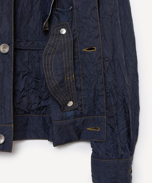 YDOT（ワイドット）の「【YDOT】WRINKLE NYLON TT JACKET（ナイロンジャケット・メンズ・ネイビー/ダークグレー・M/L）」の7枚目の写真
