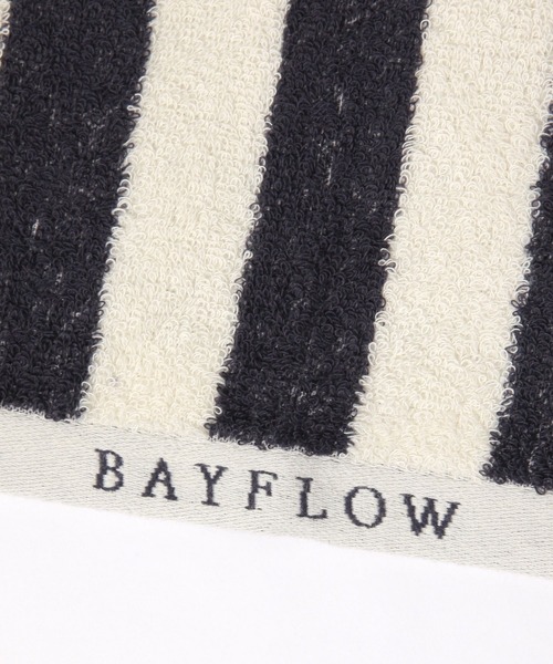 BAYFLOW（ベイフロー）の「BFフェイスタオル(太ストライプ)35×80（タオル・レディース・ネイビー/ブルー・0）」の3枚目の写真