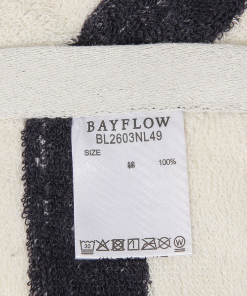 BAYFLOW（ベイフロー）の「BFフェイスタオル(太ストライプ)35×80（タオル・レディース・ネイビー/ブルー・0）」の6枚目の写真
