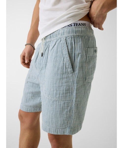 GUESS JEANS(ゲスジーンズ)の「GUESS JEANS Jogger Short ハーフパンツ ショートパンツ(その他パンツ・メンズ・カーキ/ライトブルー・32inch/30inch/29inch/28inch/31inch)」の7枚目の写真