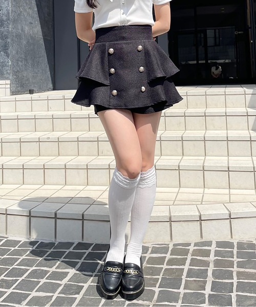 abc une face（アーベーセーアンフェイス）の「ティアードスカパン（その他パンツ・レディース・ピンク/ホワイト/ブラック・FREE）」の13枚目の写真