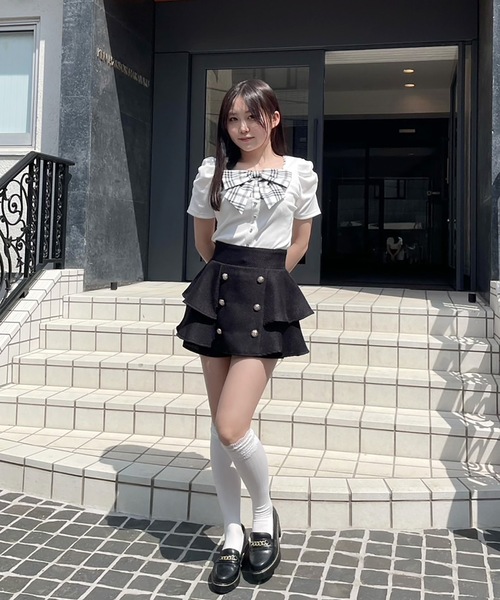 abc une face（アーベーセーアンフェイス）の「ティアードスカパン（その他パンツ・レディース・ピンク/ホワイト/ブラック・FREE）」の16枚目の写真