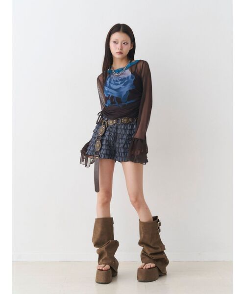 jouetie(ジュエティ)の「ローズシアートップス(Tシャツ/カットソー・レディース・アイボリー/ブラウン・MEDIUM)」の14枚目の写真