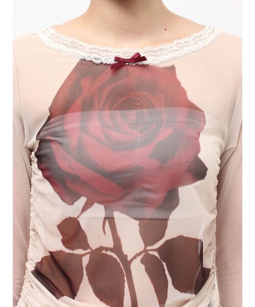 jouetie(ジュエティ)の「ローズシアートップス(Tシャツ/カットソー・レディース・アイボリー/ブラウン・MEDIUM)」の21枚目の写真