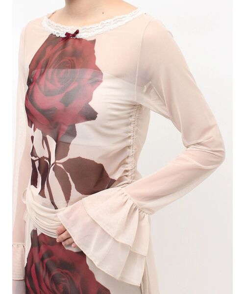 jouetie(ジュエティ)の「ローズシアートップス(Tシャツ/カットソー・レディース・アイボリー/ブラウン・MEDIUM)」の22枚目の写真