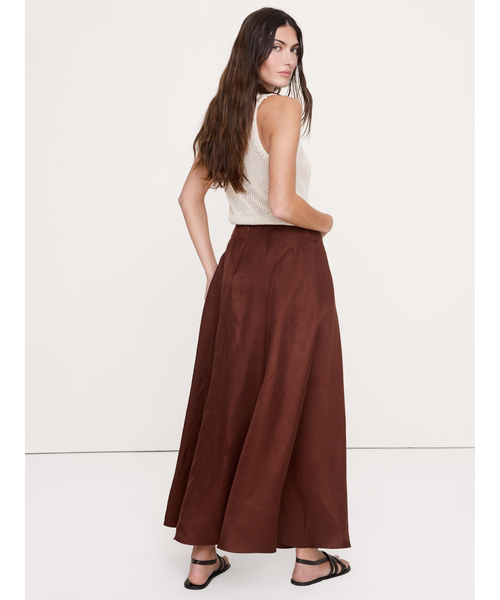 Banana Republic（バナナリパブリック）の「ビスコース リネン マキシスカート（スカート・レディース・ベージュ/ブラック/ブラウン・XS/L/M/S）」の6枚目の写真