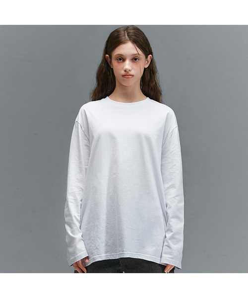 RANDOMOFF（ランダムオフ）の「[Unisex] BASIC LINE LONGSLEEVE T-SHIRT (2color)（Tシャツ/カットソー・メンズ・ホワイト/ブラック・MEDIUM/LARGE/X-LARGE）」の2枚目の写真