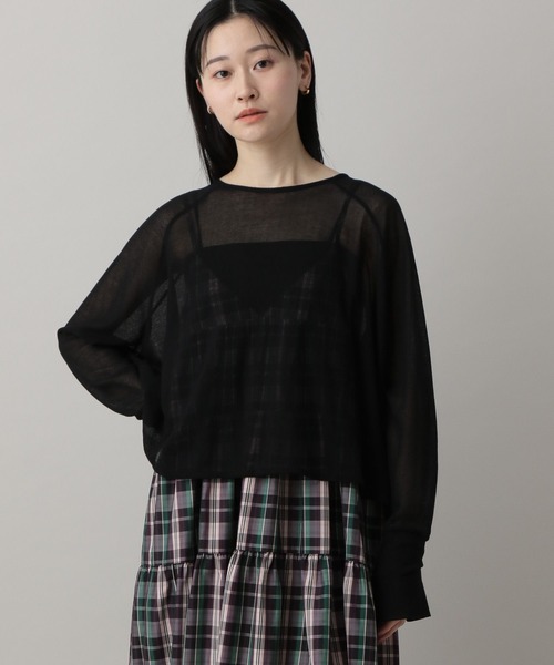 A part by（アパートバイ）の「シアーショートプルオーバー（Tシャツ/カットソー・レディース・オフホワイト/ライトイエロー/ブラック・FREE）」の22枚目の写真