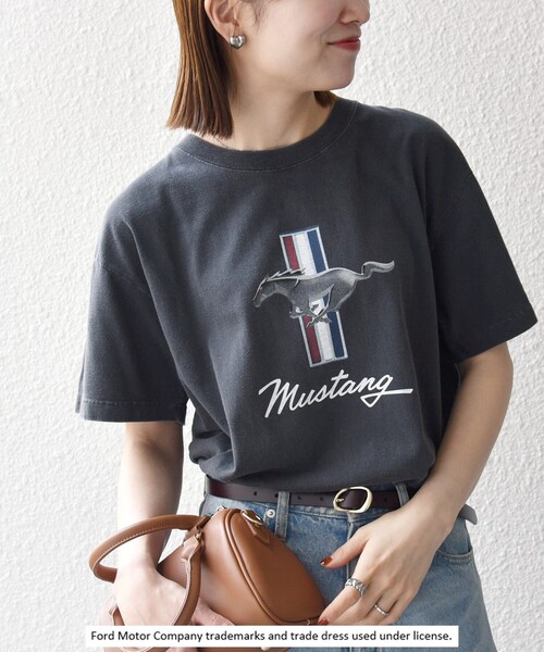 GOOD ROCK SPEED(グッドロックスピード)の「GOOD ROCK SPEED:〈洗濯機可能〉CAR ロゴ プリント TEE(Tシャツ/カットソー・レディース・チャコールグレー/グレー系その他・ONE SIZE)」の2枚目の写真