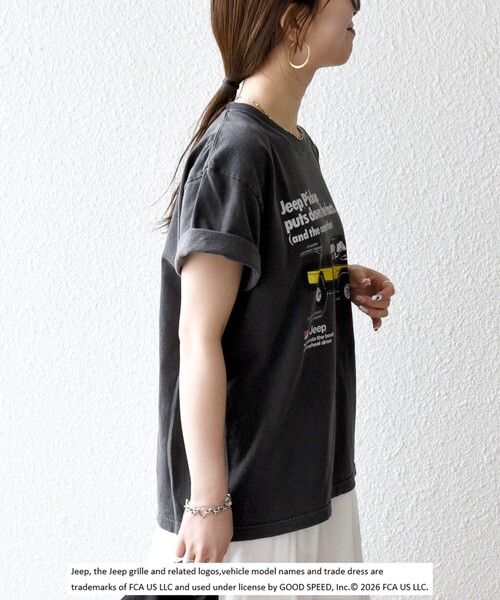 GOOD ROCK SPEED(グッドロックスピード)の「GOOD ROCK SPEED:〈洗濯機可能〉CAR ロゴ プリント TEE(Tシャツ/カットソー・レディース・チャコールグレー/グレー系その他・ONE SIZE)」の19枚目の写真