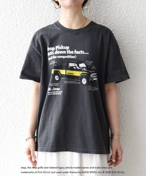 GOOD ROCK SPEED(グッドロックスピード)の「GOOD ROCK SPEED:〈洗濯機可能〉CAR ロゴ プリント TEE(Tシャツ/カットソー・レディース・チャコールグレー/グレー系その他・ONE SIZE)」の7枚目の写真