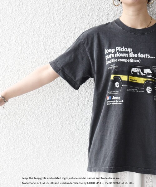 GOOD ROCK SPEED(グッドロックスピード)の「GOOD ROCK SPEED:〈洗濯機可能〉CAR ロゴ プリント TEE(Tシャツ/カットソー・レディース・チャコールグレー/グレー系その他・ONE SIZE)」の4枚目の写真