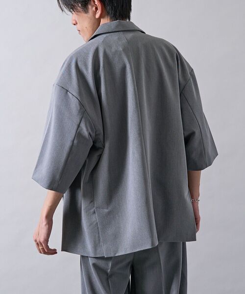 CRAFT STANDARD BOUTIQUE(クラフトスタンダードブティック)の「半袖ダブルテーラードセットアップ(セットアップ・メンズ・ベージュ/チャコールグレー/ブラック・M/L)」の7枚目の写真