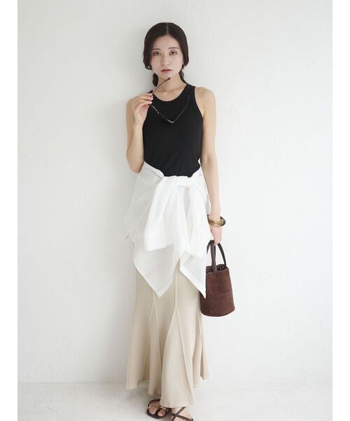 LAGUNAMOON(ラグナムーン)の「2wayシアーシャツ 【夏服】【オフィスカジュアル】【シアーシャツ】(シャツ/ブラウス・レディース・ブラック/ブラウン/ホワイト・FREE)」の18枚目の写真