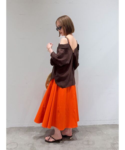 LAGUNAMOON(ラグナムーン)の「2wayシアーシャツ 【夏服】【オフィスカジュアル】【シアーシャツ】(シャツ/ブラウス・レディース・ブラック/ブラウン/ホワイト・FREE)」の21枚目の写真