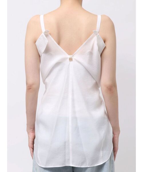LAGUNAMOON(ラグナムーン)の「2wayシアーシャツ 【夏服】【オフィスカジュアル】【シアーシャツ】(シャツ/ブラウス・レディース・ブラック/ブラウン/ホワイト・FREE)」の5枚目の写真