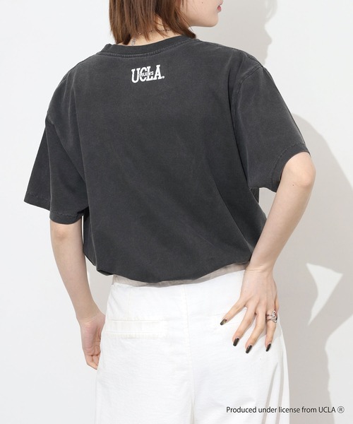 CALIFORNIA HAVE A NICE TIME !(カリフォルニアハブァナイスタイム)の「UCLA COLLEGE PIGMENT T-SHIRT 厚手 6.6oz クルーネック ユニセックス コットン 100%(Tシャツ/カットソー・メンズ・ブラック・M/L/XL)」の15枚目の写真