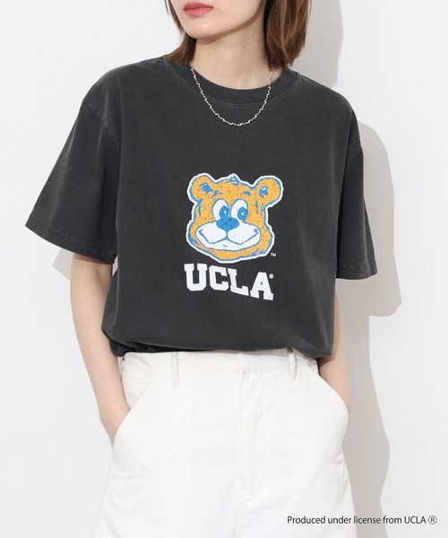 CALIFORNIA HAVE A NICE TIME !(カリフォルニアハブァナイスタイム)の「UCLA COLLEGE PIGMENT T-SHIRT 厚手 6.6oz クルーネック ユニセックス コットン 100%(Tシャツ/カットソー・メンズ・ブラック・M/L/XL)」の14枚目の写真
