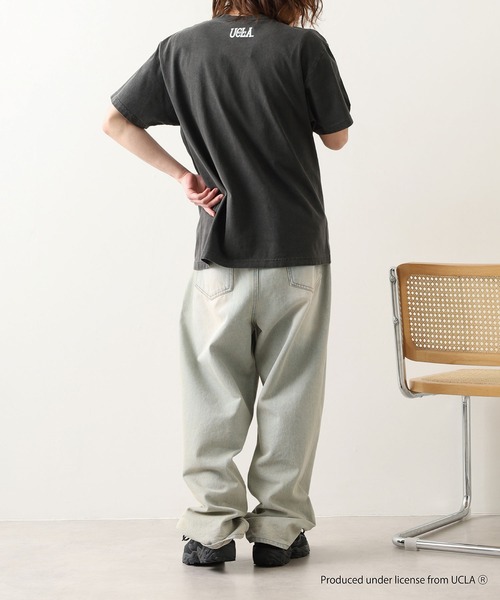 CALIFORNIA HAVE A NICE TIME !(カリフォルニアハブァナイスタイム)の「UCLA COLLEGE PIGMENT T-SHIRT 厚手 6.6oz クルーネック ユニセックス コットン 100%(Tシャツ/カットソー・メンズ・ブラック・M/L/XL)」の11枚目の写真