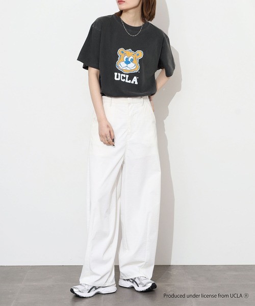 CALIFORNIA HAVE A NICE TIME !(カリフォルニアハブァナイスタイム)の「UCLA COLLEGE PIGMENT T-SHIRT 厚手 6.6oz クルーネック ユニセックス コットン 100%(Tシャツ/カットソー・メンズ・ブラック・M/L/XL)」の17枚目の写真