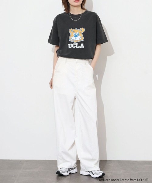 CALIFORNIA HAVE A NICE TIME !(カリフォルニアハブァナイスタイム)の「UCLA COLLEGE PIGMENT T-SHIRT 厚手 6.6oz クルーネック ユニセックス コットン 100%(Tシャツ/カットソー・メンズ・ブラック・M/L/XL)」の18枚目の写真
