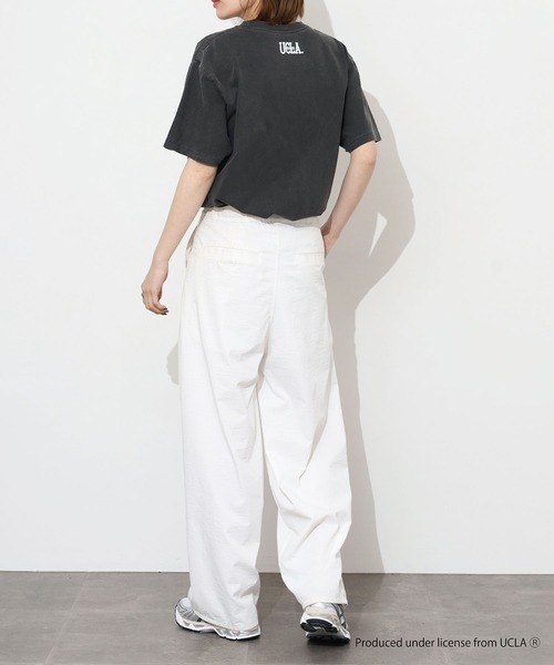 CALIFORNIA HAVE A NICE TIME !(カリフォルニアハブァナイスタイム)の「UCLA COLLEGE PIGMENT T-SHIRT 厚手 6.6oz クルーネック ユニセックス コットン 100%(Tシャツ/カットソー・メンズ・ブラック・M/L/XL)」の19枚目の写真