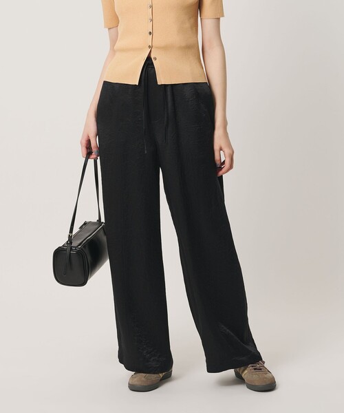 BEAUTY&YOUTH UNITED ARROWS(ビューティーアンドユースユナイテッドアローズ)の「アセテートサテン ワイド イージーパンツ ウォッシャブル(その他パンツ・レディース・ブラック/オリーブ・M/S)」の5枚目の写真