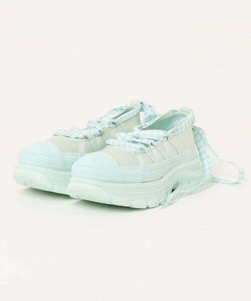 CONVERSE(コンバース)の「【CONVERSE】コンバース ALL STAR TREKWAVE BL OX(オールスター トレックウエーブ BL OX)(スニーカー・レディース・ブラック×ブラック/ミント・4/4.5/5/5.5/6.5)」の2枚目の写真